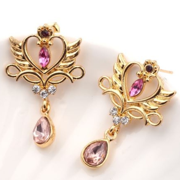 Sailor Moon Crystal Pink Teardrop Earrings - Picture 2 of 4